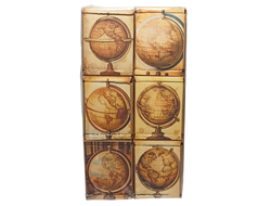Спички винтажные набор 6 коробков Глобусы