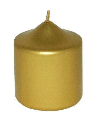 Свеча золотая колонна 6х7 см