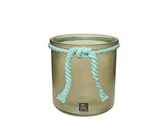 Подсвечник ваза из матового стекла 12 см