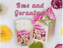 Соевая свеча Роза и Герань