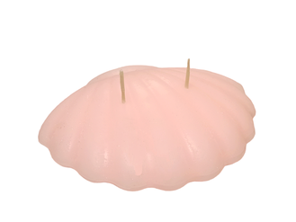 Свеча морская ракушка розовая 15x11 см