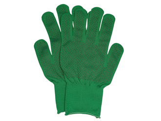 Перчатки садовые зеленые размер M