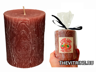 Свеча Рождественское полено 8x10 см