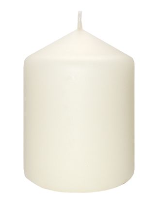 Свеча столбик слоновая кость 6x8 см