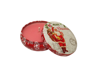 Новогодняя свеча в банке Санта Клаус 9 см