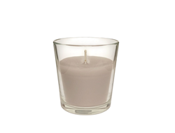 Свеча в стакане серая без аромата 150 мл