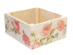 Ящик для цветов винтаж Розы 15х15х7 см