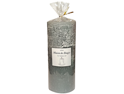 Свеча серая интерьерная рустик 8,5x20 см