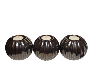 Подсвечник для чайных свечей 3 шара керамика