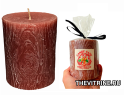 Свеча Рождественское полено 8x10 см