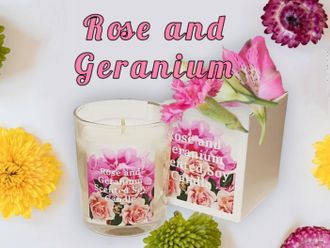 Соевая свеча Роза и Герань