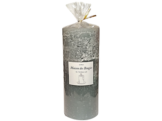 Свеча серая интерьерная рустик 8,5x20 см