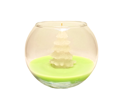 Новогодняя свеча Ёлка в шаре ароматическая 12 см