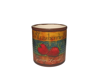 Керамическое кашпо Клубника 10x10 см