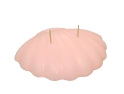 Свеча морская ракушка розовая 15x11 см