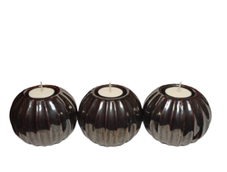 Подсвечник для чайных свечей 3 шара керамика