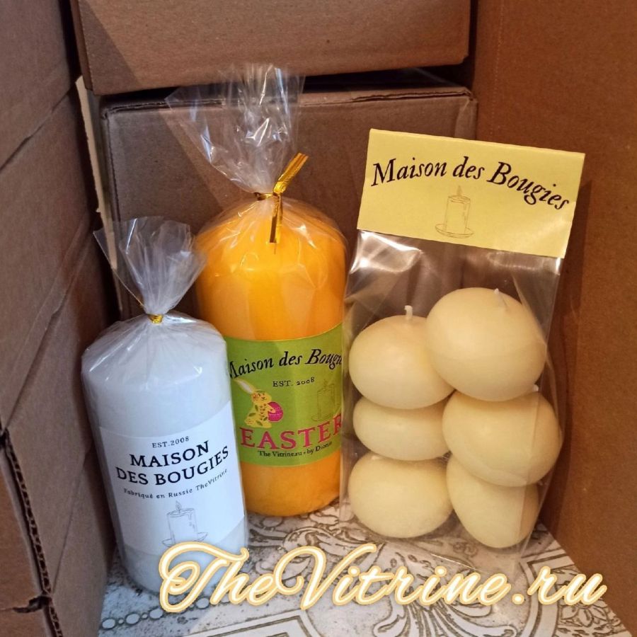 плавающие свечи слоновая кость 6 штук