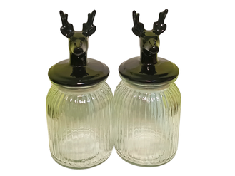 Банки с крышкой Олени 2 шт