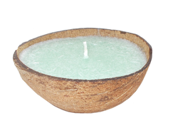 Свеча в кокосе с ароматом Зеленого чая