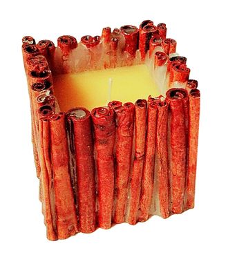 Свеча корица куб 8,5 см.