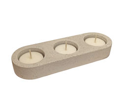 Подсвечник для чайной свечи Бетон 3 шт