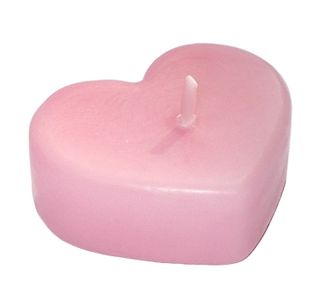 Плавающие свечи розовое сердце 6 штук