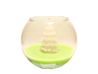 Новогодняя свеча Ёлка в шаре ароматическая 12 см