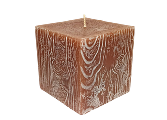 Свеча декоративная Куб WOOD 9 см