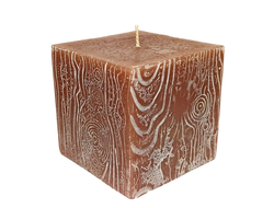 Свеча декоративная Куб WOOD 9 см